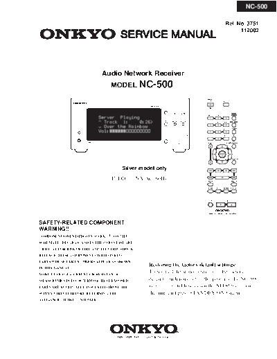 ONKYO hfe onkyo nc-500 service  ONKYO Audio NC-500 hfe_onkyo_nc-500_service.pdf