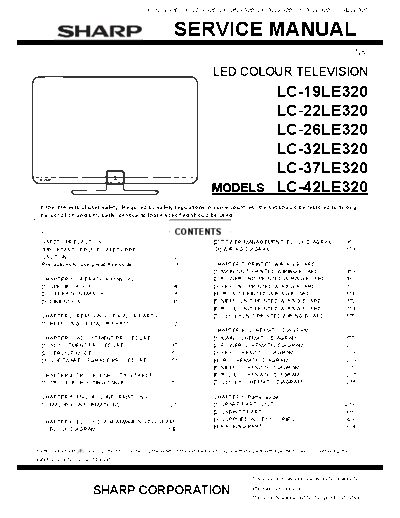 Sharp LC-19LE320E LC-22LE320E LC-26LE320E LC-32LE320E LC-37LE320E LC-42LE320E [SM]  Sharp Monitor Sharp_LC-19LE320E_LC-22LE320E_LC-26LE320E_LC-32LE320E_LC-37LE320E_LC-42LE320E_[SM].pdf