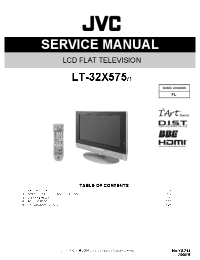 JVC JVC FL LT-32X575-T LCD TV [SM]  JVC Monitor JVC_FL_LT-32X575-T_LCD_TV_[SM].pdf