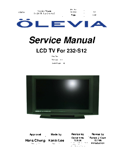 Olevia Olevia 232-S12 REV1 [SM]  Olevia Olevia_232-S12_REV1_[SM].pdf