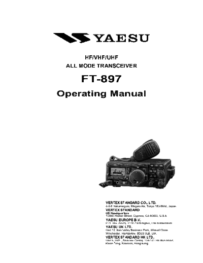 YAESU Yaesu FT-897 FT-897 NON D VERSION Owners Manual Operator Manual-yaesu ft 897 manual  YAESU Yaesu_FT-897_FT-897_NON_D_VERSION_Owners_Manual_Operator_Manual-yaesu_ft_897_manual.pdf