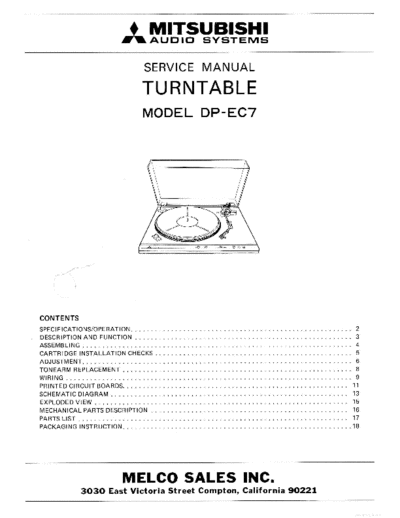 MITSUBISHI ve mitsubishi dp-ec7 service en  MITSUBISHI Audio DP-EC7 ve_mitsubishi_dp-ec7_service_en.pdf