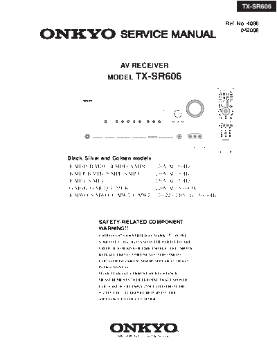 ONKYO tx-sr606 sm 1 [ET]  ONKYO Audio TX-SR606 onkyo_tx-sr606_sm_1_[ET].pdf