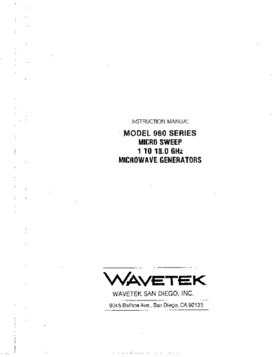 Wavetek WAV 960 Instruction Manual  Wavetek WAV 960 Instruction Manual.pdf