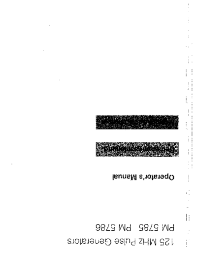 Philips PHILIPS PM 5785 252C PM 5786 Operator  Philips PHILIPS PM 5785_252C PM 5786 Operator.pdf