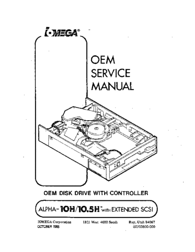 iomega 00703600-000 IOMEGA Alpha-10H OEM Service Manual Oct85  iomega 00703600-000_IOMEGA_Alpha-10H_OEM_Service_Manual_Oct85.pdf