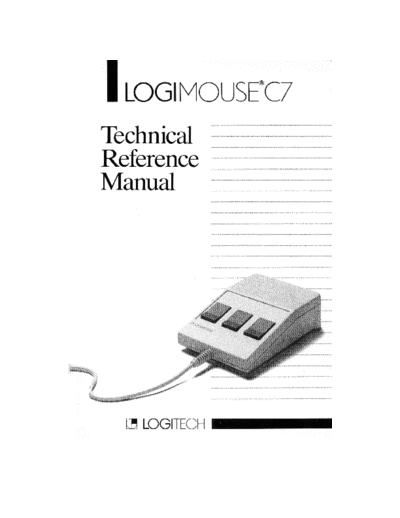logitech Logitech Logimouse C7 Firmware Rev 3.0 Jan86  logitech Logitech_Logimouse_C7_Firmware_Rev_3.0_Jan86.pdf