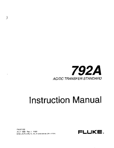 Fluke FLUKE 792A INST  Fluke FLUKE 792A INST.pdf