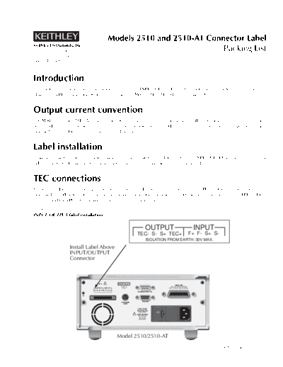 Keithley pa791a(Model2510 252C2510AT)  Keithley 2510 pa791a(Model2510_252C2510AT).pdf