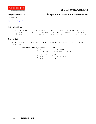 Keithley 071316600(2290-5-RMK-1)  Keithley Kits 071316600(2290-5-RMK-1).pdf