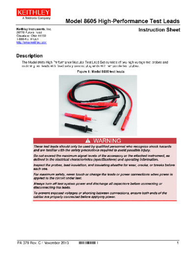 Keithley PA-379(C-November2013)(8605)  Keithley Cable PA-379(C-November2013)(8605).pdf