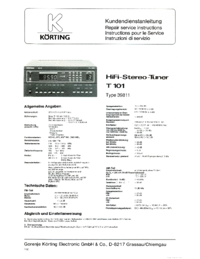 KORTING hfe korting t-101 service en de fr  KORTING Audio T-101 hfe_korting_t-101_service_en_de_fr.pdf