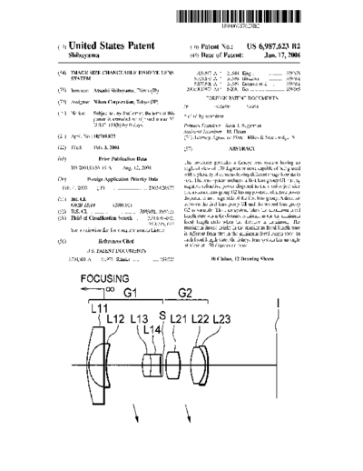 Nikon us6987623  Nikon patents us6987623.pdf