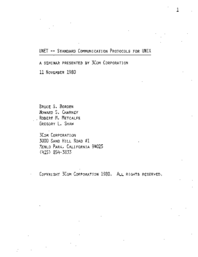 3Com 3Com UNET Nov80  3Com 3Com_UNET_Nov80.pdf