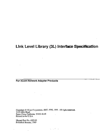 3Com 4205-01 Link Level Library 3L Interface Specification Jan89  3Com 4205-01_Link_Level_Library_3L_Interface_Specification_Jan89.pdf