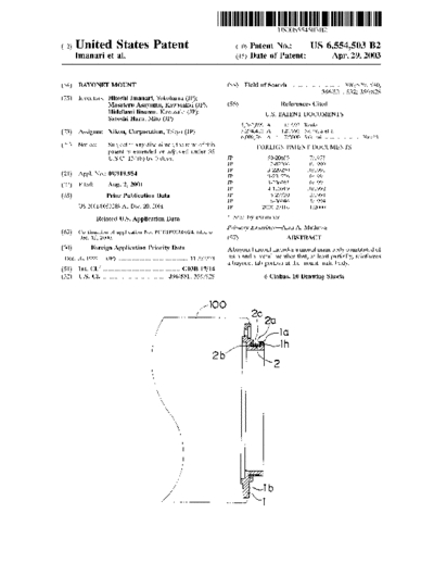 Nikon us6554503  Nikon patents us6554503.pdf