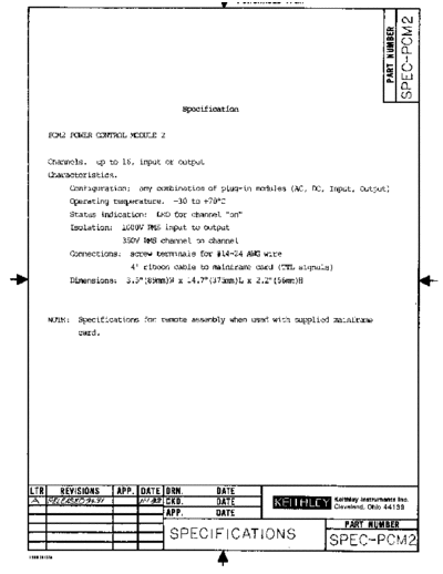 Keithley PCM2 500RevA DocSpec  Keithley 500 PCM2_500RevA_DocSpec.pdf
