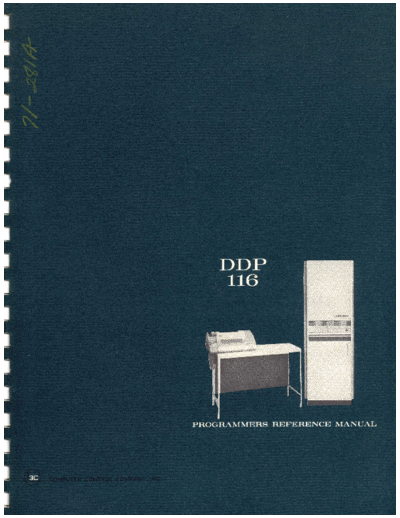 honeywell 71-281A DDP-116 Programmers Ref Feb66  honeywell ddp-116 71-281A_DDP-116_Programmers_Ref_Feb66.pdf