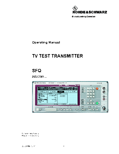 Rohde & Schwarz R&S SFQ Operation  Rohde & Schwarz R&S SFQ Operation.pdf