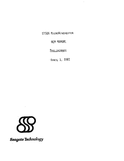seagate ST506 Preliminary OEM Manual Apr81  seagate ST506_Preliminary_OEM_Manual_Apr81.pdf
