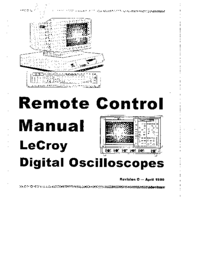 LeCroy LECROY LC Series Remote Control  LeCroy LECROY LC Series Remote Control.pdf