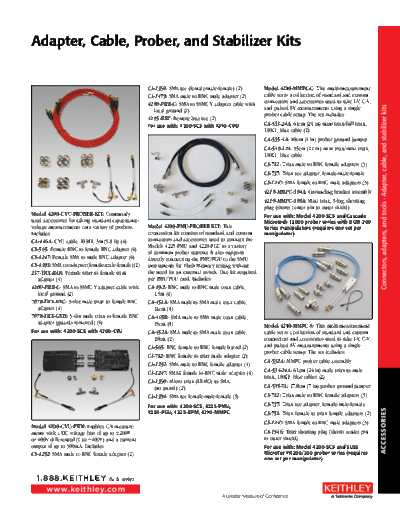 Keithley Acc Adpt-Cab-Prb-Stab  Keithley Kits Acc_Adpt-Cab-Prb-Stab.pdf