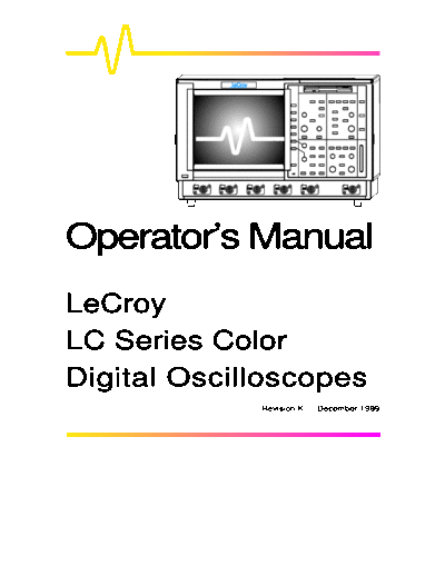 LeCroy LECROY OM 252C REVA 252C LC Series Operator  LeCroy LECROY OM_252C REVA_252C LC Series Operator.pdf