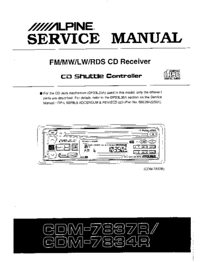 ALPINE CDM-7834R,7837R  ALPINE Car Audio CDM-7837R ALPINE  CDM-7834R,7837R.pdf