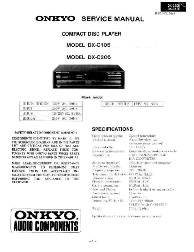 ONKYO hfe   dx-c106 c206 service en  ONKYO Audio DX-C106 hfe_onkyo_dx-c106_c206_service_en.pdf