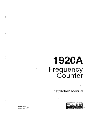 Fluke FLUKE 1920A Instruction  Fluke 1920A FLUKE 1920A Instruction.pdf