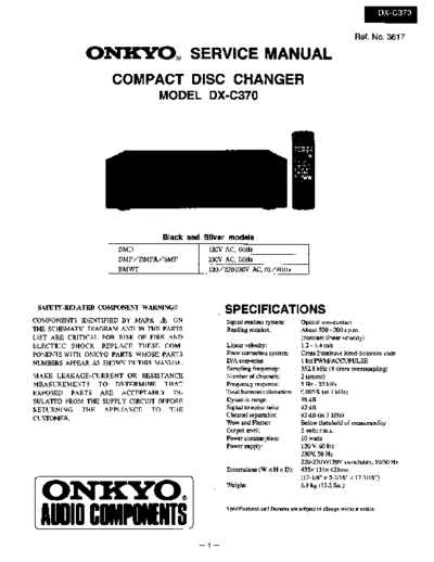 ONKYO hfe onkyo dx-c370 service en  ONKYO Audio DX-C370 hfe_onkyo_dx-c370_service_en.pdf