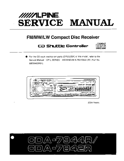 ALPINE CDA-7944R,7842R  ALPINE Car Audio CDA-7842R ALPINE  CDA-7944R,7842R.pdf