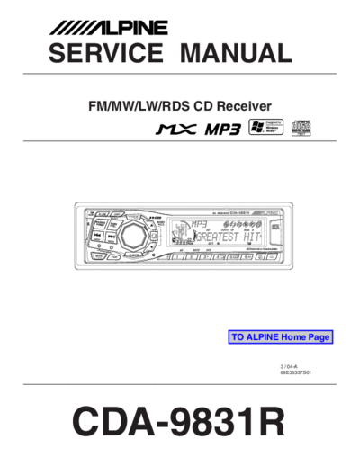 ALPINE CDA-9831R  ALPINE Car Audio CDA-9831 CDA-9831R.pdf