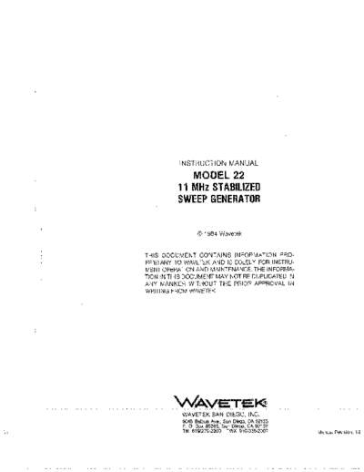 Wavetek WAV 22 Instruction  Wavetek WAV 22 Instruction.pdf