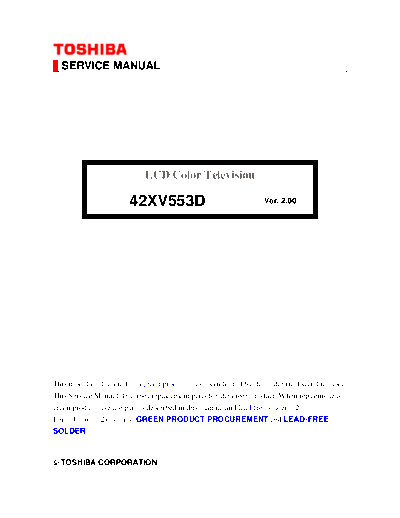 TOSHIBA 42XV535D Toshiba  TOSHIBA LCD 42XV553D 42XV535D_Toshiba.pdf