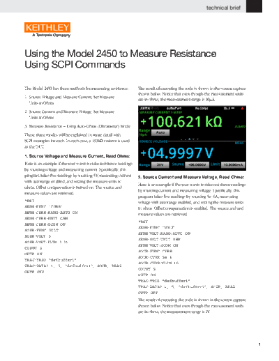 Keithley 2450 SCPI Commands Resistance  Keithley 2450 2450 SCPI Commands Resistance.pdf