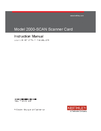 Keithley 2000SCAN-901-01 F-Jan-2014  Keithley 2000 2000SCAN-901-01_F-Jan-2014.pdf