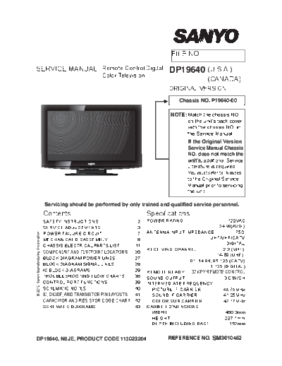 Sanyo Sanyo DP19640 P19640-00 N8JE [SM]  Sanyo Monitor Sanyo_DP19640_P19640-00_N8JE_[SM].pdf