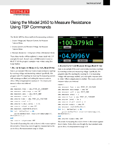 Keithley 2450 TSP Commands Resistance  Keithley 2450 2450 TSP Commands Resistance.pdf