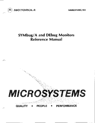 motorola M68KSYMBG D2 SYMbug Aug83  motorola 68000 versados M68KSYMBG_D2_SYMbug_Aug83.pdf