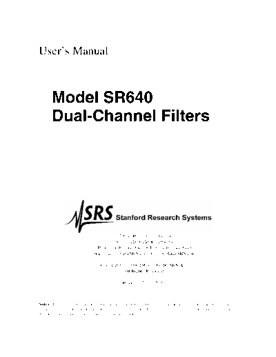 Stanford Research Systems www.thinksrs.com-SR640m  Stanford Research Systems www.thinksrs.com-SR640m.pdf