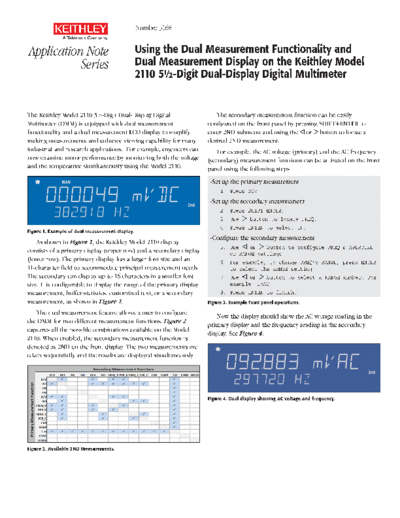 Keithley 2110_DualMeasurmentsAppNote  Keithley Appnotes 2110_DualMeasurmentsAppNote.pdf