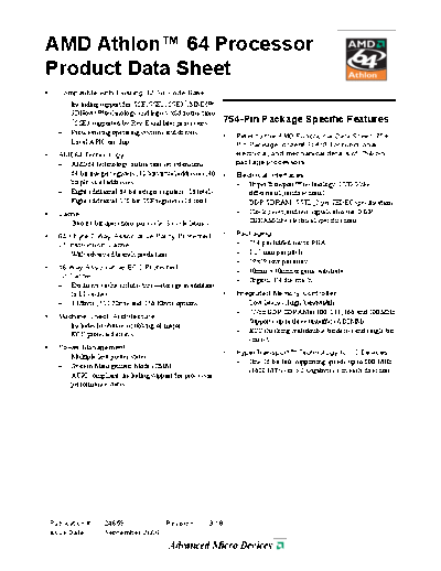 AMD AMD Athlon 64 Processor Product Brief. [rev.3.18].[2006-09]  AMD _Briefs AMD Athlon 64 Processor Product Brief. [rev.3.18].[2006-09].pdf