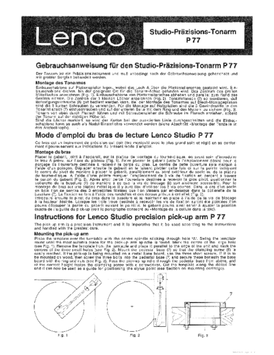 LENCO ve lenco p77 en de fr  LENCO Audio P77 ve_lenco_p77_en_de_fr.pdf
