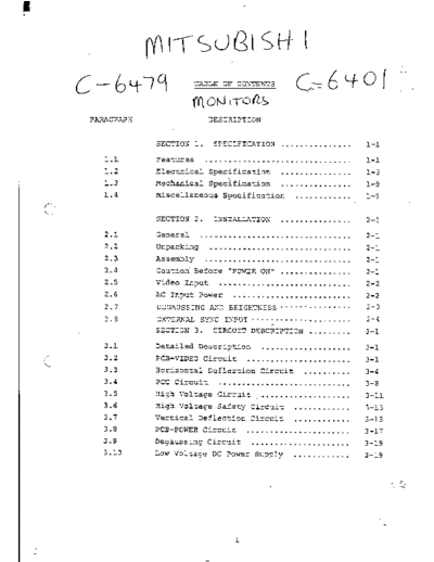 MITSUBISHI c6401  MITSUBISHI Monitor C6401 c6401.pdf