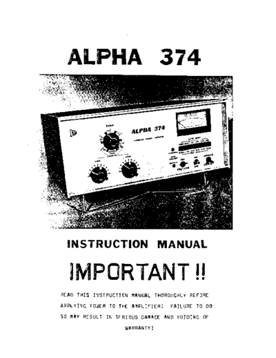 ALPHA 374  . Rare and Ancient Equipment ALPHA 374 alpha374.pdf