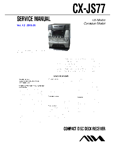 AIWA hfe aiwa cx-js77 service en  AIWA Audio CX-JS77 hfe_aiwa_cx-js77_service_en.pdf