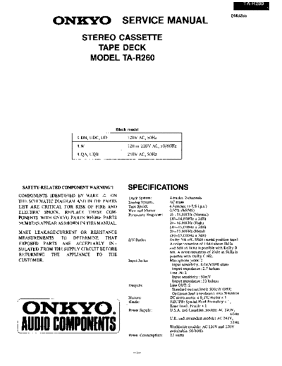 ONKYO hfe   ta-r260 service  ONKYO Audio TA-R260 hfe_onkyo_ta-r260_service.pdf