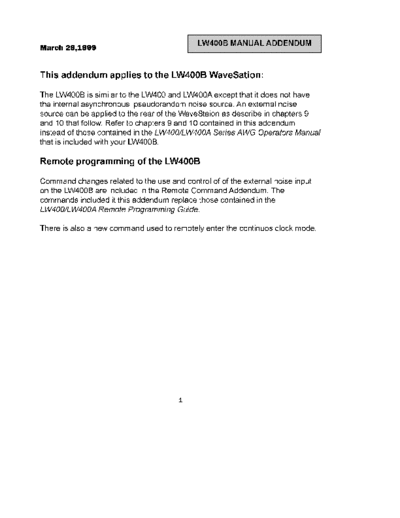 LeCroy LW-B-ADN  LeCroy LECROY  LW400 Series User & Programmer LW-B-ADN.pdf