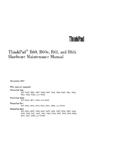 LENOVO thinkpad r60 r60e r61 r61i  LENOVO Laptop thinkpad r60 r60e r61 r61i.pdf